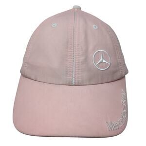 Mercedez-Benz Strapback Baseball Cap Pink One Size Adjustable Embroidered